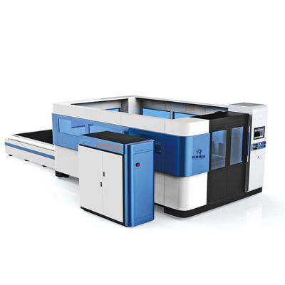 Mesin Pemotong Laser Serat CNC Untuk Tabung Pelat Logam Penggunaan Ganda 500W