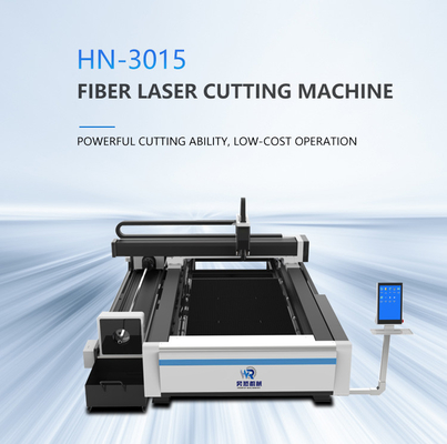 3000 * 1500mm 3000W IPG Fiber Laser Cutting Machine Untuk Kerajinan Label Tanda Logam