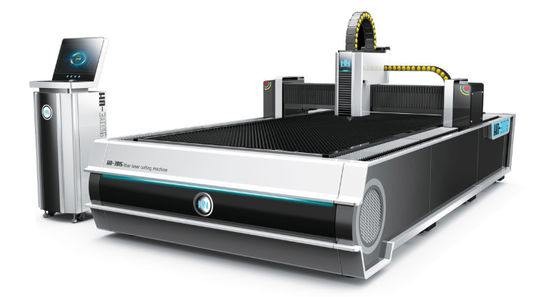 1000w Sepenuhnya Otomatis Mesin Pemotongan Laser Serat 100M / Min Putih HN-3015
