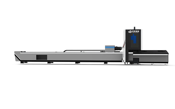 6M Metal Steel Stainless Tube Fiber Laser Cutting Machine Dengan Sistem CYPCUT